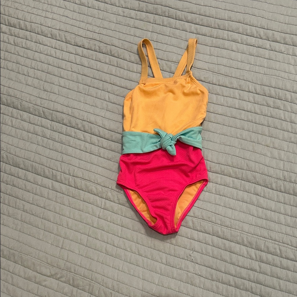 Wonder Nation Kids Swim One Piece - Yellow, Pink, Green